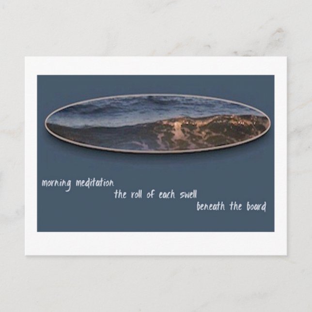Méditation du matin Carte postale Haiku (Devant)