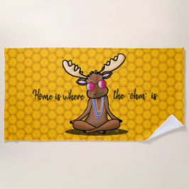 Meditation Elch Boho KiniArt Strandtuch