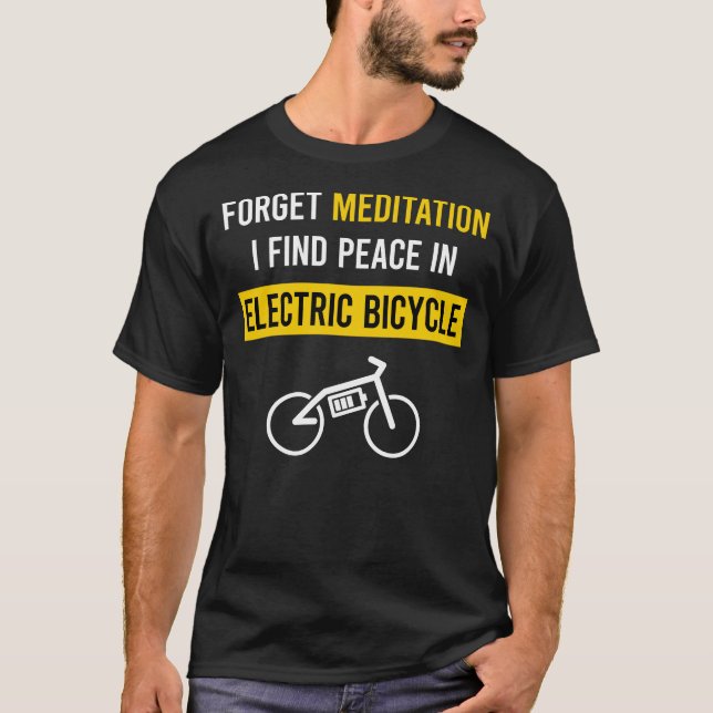 Meditation Elektrofahrrad E Bike Ebike T-Shirt (Vorderseite)