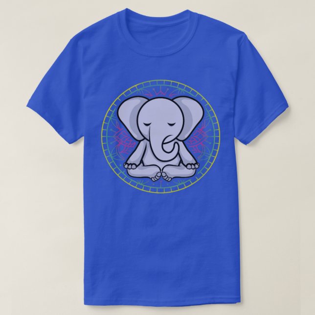 Meditation Elephant Yoga T-Shirt (Design vorne)
