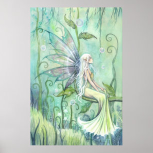 Meditation Feen-Fantasie-Kunstwerk von Molly Harri Poster