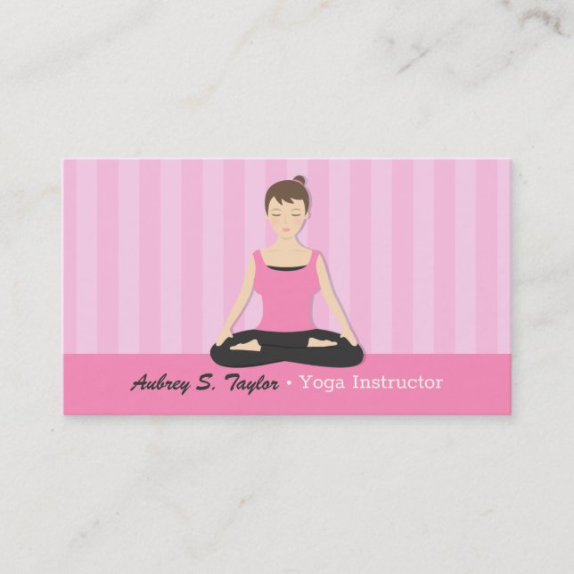 Méditation Femme Yoga Instructeur Carte de visite (Devant)