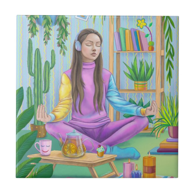 Meditation Fliese (Vorderseite)