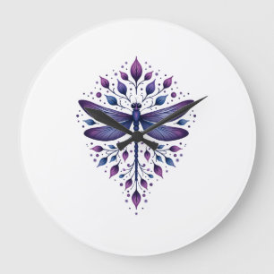 Meditation Fraktal Geometrie Spirituelles Yoga Lib Große Wanduhr