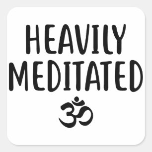 Meditation, Geschenk für Jugendliche, stark mediti Quadratischer Aufkleber