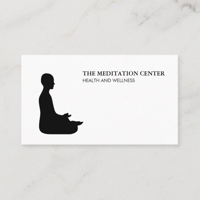 Meditation Gesundheit und Wellness Visitenkarte (Vorderseite)