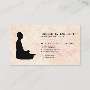 Meditation Gesundheit & Wellness Tribal Muster Visitenkarte