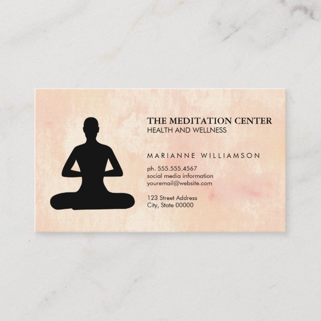 Meditation Gesundheit & Wellness Visitenkarte (Vorderseite)