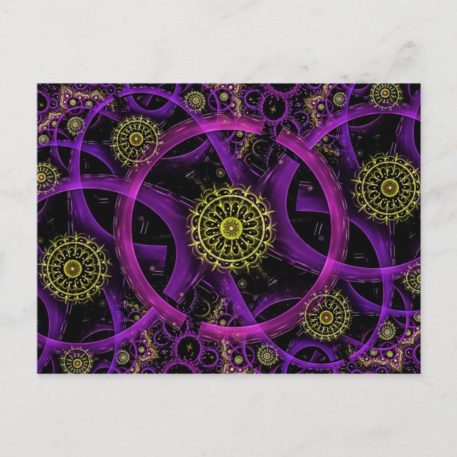 Meditation Gold Blume Postkarte (Vorderseite)