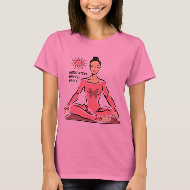MEDITATION HOLT FRIEDEN T-Shirt (Vorderseite)