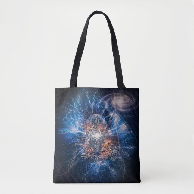 Meditation im Weltraum Tasche (Vorderseite)