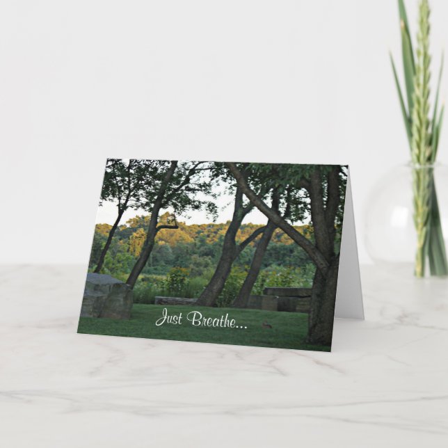 Meditation in der Wiese Karte (Vorderseite)