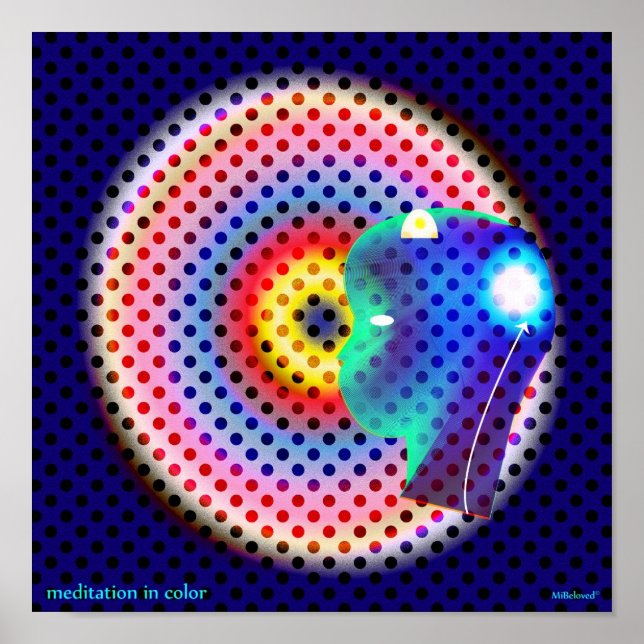 Meditation in Farbe Poster (Vorne)