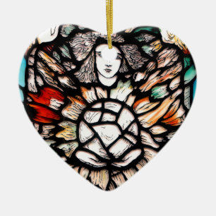 Meditation in Farben: Buntglas-Kunst und Spiritual Keramik Ornament