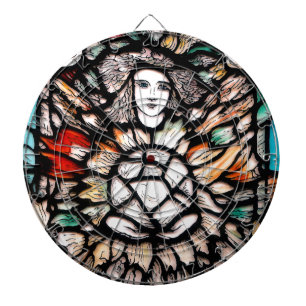 Meditation in Farben: Kunst im Stil von Buntglas & Dartscheibe