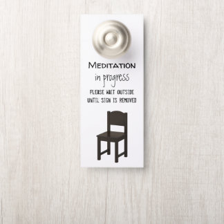 Meditation in Progress Door Hanger Türanhänger