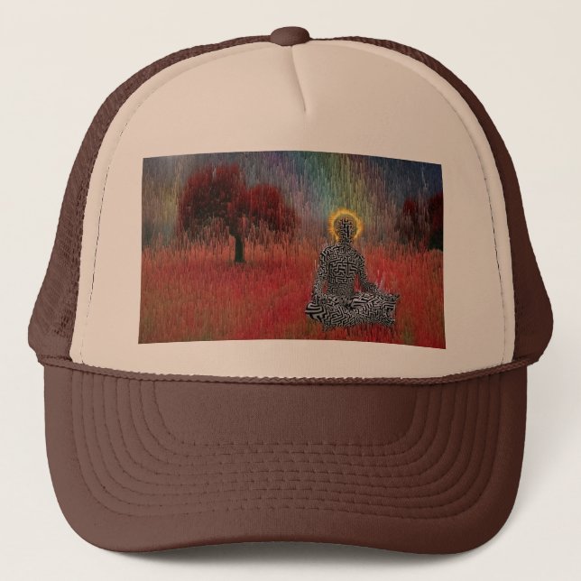 Meditation in surrealen Landschaften Truckerkappe (Vorderseite)
