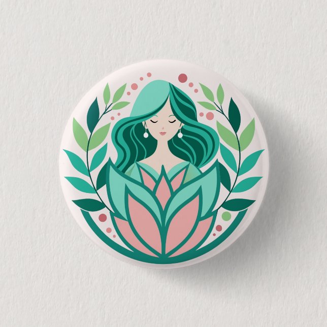 Meditation in the Garden Button (Vorderseite)