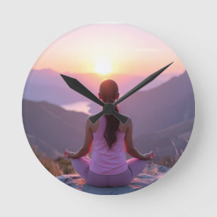 Meditation - Innere Balance - Yoga Runde Wanduhr