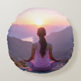 Meditation - Innere Balance - Yoga Rundes Kissen