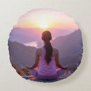 Meditation - Innere Balance - Yoga Rundes Kissen