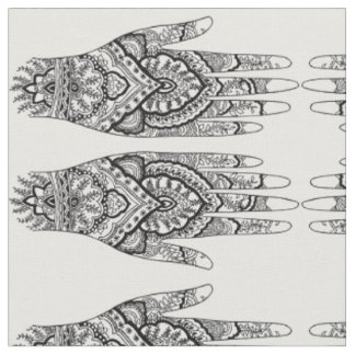 Meditation inspiriertes Mehndi Handgewebe Stoff