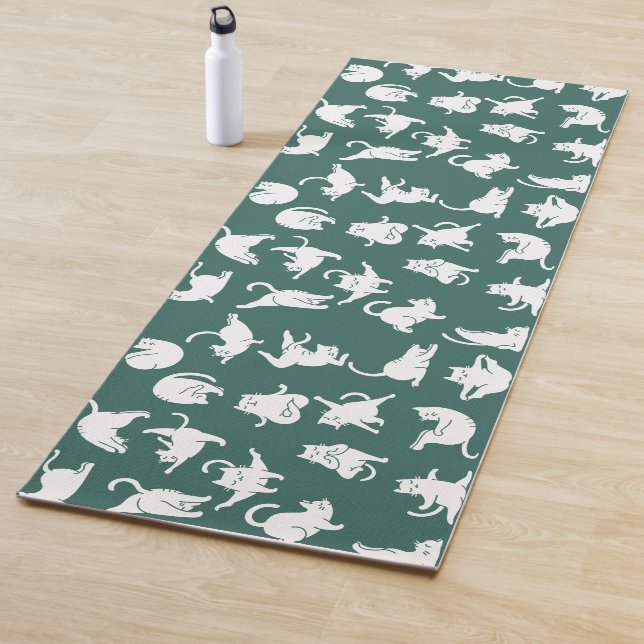 Meditation Katze in Yoga Posen Yoga Mat Yogamatte (Beispiel)