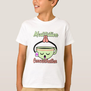 Meditation Konzentration Süße Kaffeetasse Kawaii T-Shirt