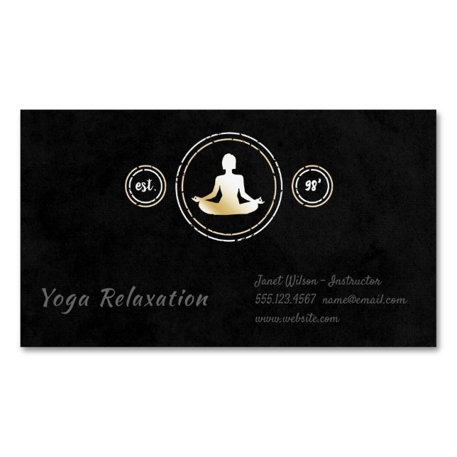 Meditation Magnetische Visitenkarte (Vorderseite)