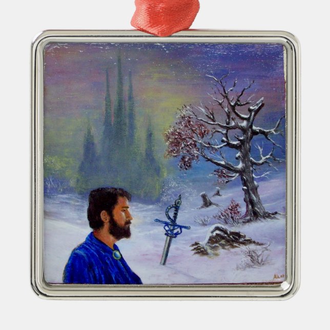MEDITATION OF A KNIGHT SILBERNES ORNAMENT (Vorne)