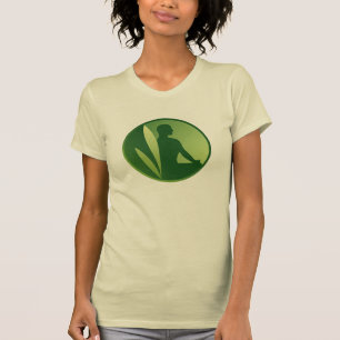 Meditation Pose Grüne Weiche T-Shirt