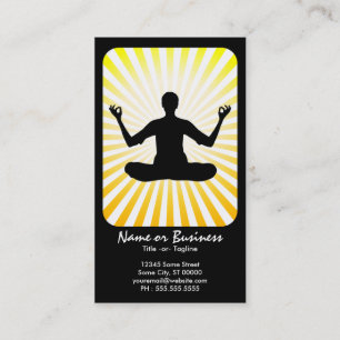 Meditation: Retro Strahlen Visitenkarte