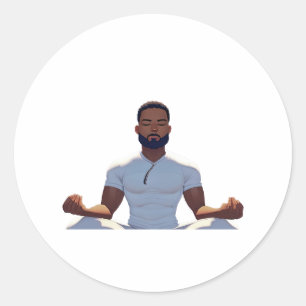 Meditation Runder Aufkleber