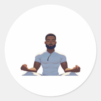 Meditation Runder Aufkleber