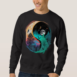 Meditation Taoismus Yin Yang Symbol auf Naturetaij Sweatshirt