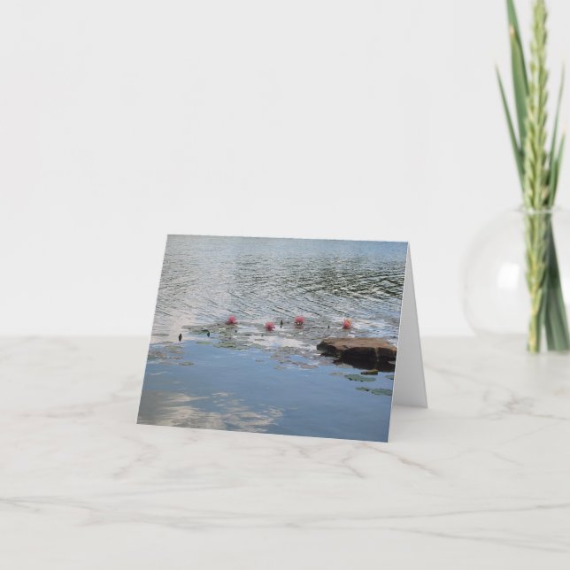 Meditation über Wasser Dankeskarte (Vorderseite)