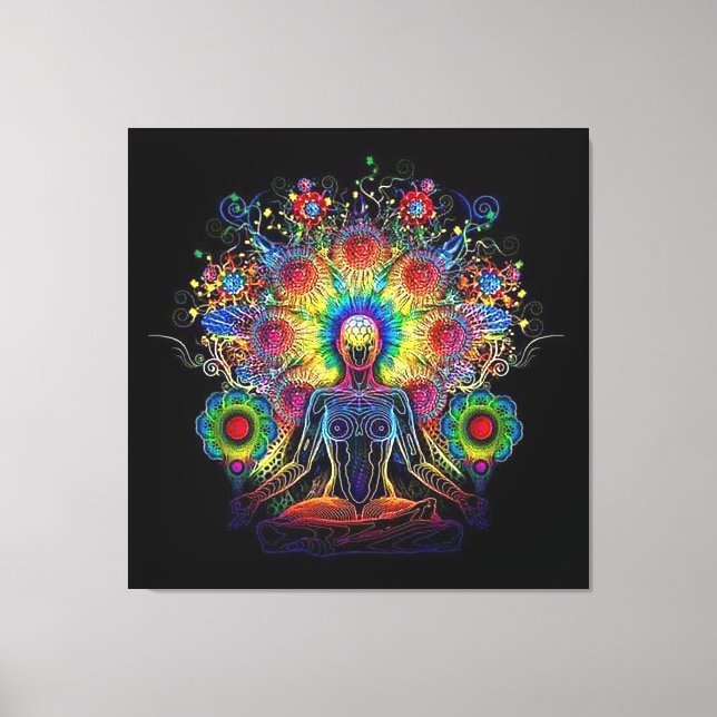 Meditation und Gelassenheit Leinwanddruck (Vorderseite)