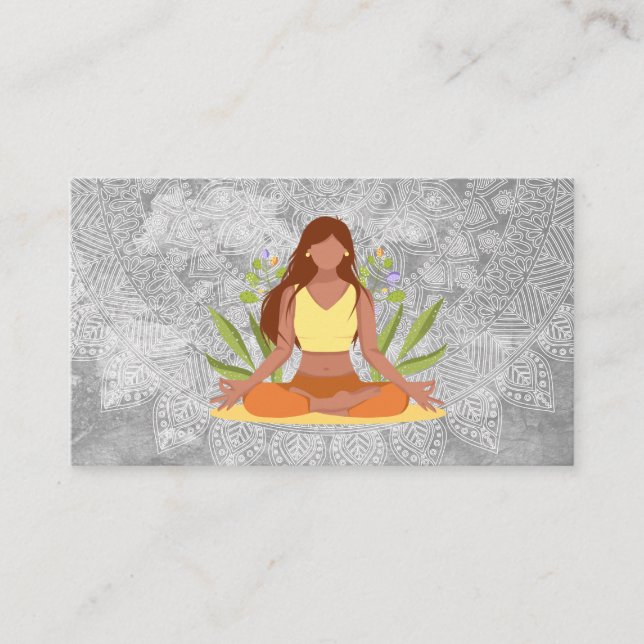 Meditation von Frauen | Stammmuster Visitenkarte (Vorderseite)