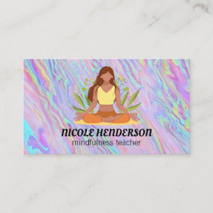 Meditation von Frauen Yoga Visitenkarte