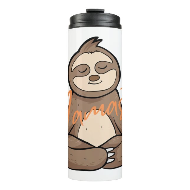 Meditation von Yoga Sloth - Namaste Thermosbecher (Vorderseite)