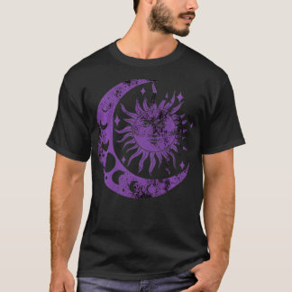 Meditation Yin Yang Sun Moon erschüttert Lila T-Shirt