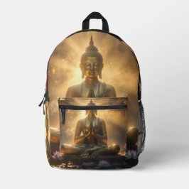 MEDITATION - YOGA - CARPE DIEM BEDRUCKTER RUCKSACK