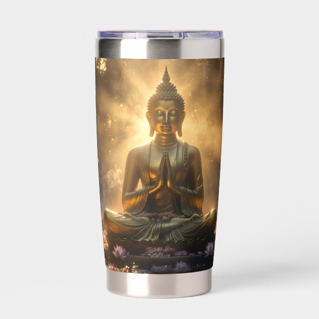 MEDITATION - YOGA - CARPE DIEM THERMOBECHER (Vorderseite)