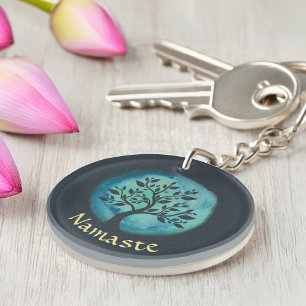 Méditation Yoga Instructeur Elégant Aquarelle Arbr