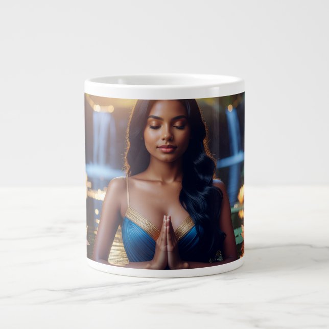 MEDITATION - YOGA - WELLNESS - CARPE DIEM Jumbo-Tasse (Vorderseite)
