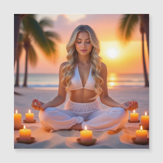 MEDITATION - YOGA - WELLNESS - CARPE DIEM MAGNETKARTE (Vorderseite)