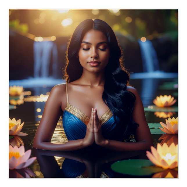 MEDITATION - YOGA - WELLNESS - CARPE DIEM POSTER (Vorderseite)