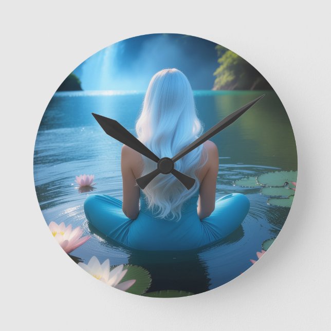 MEDITATION - YOGA - WELLNESS - CARPE DIEM RUNDE WANDUHR (Vorderseite)