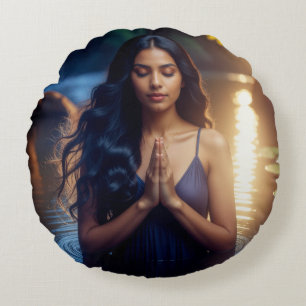 MEDITATION - YOGA - WELLNESS - CARPE DIEM RUNDES KISSEN