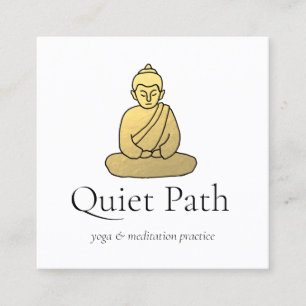 Meditation Zen Buddhismus Lehrer Quadratische Visitenkarte